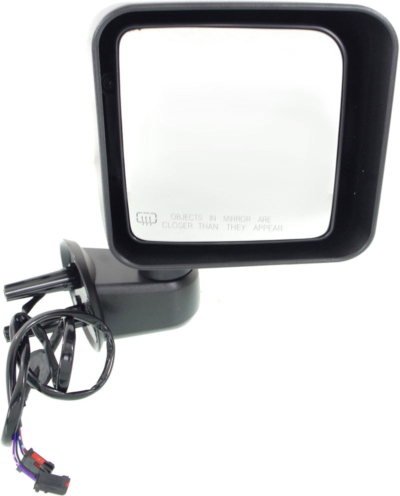 Driver and Passenger Side Mirrors, Power, Manual Folding, Heated, Textured Black, Without Signal Light, Without memory, Without Puddle Light, Without Auto-Dimming, Without Blind Spot Feature | CH1321390,CH1320390