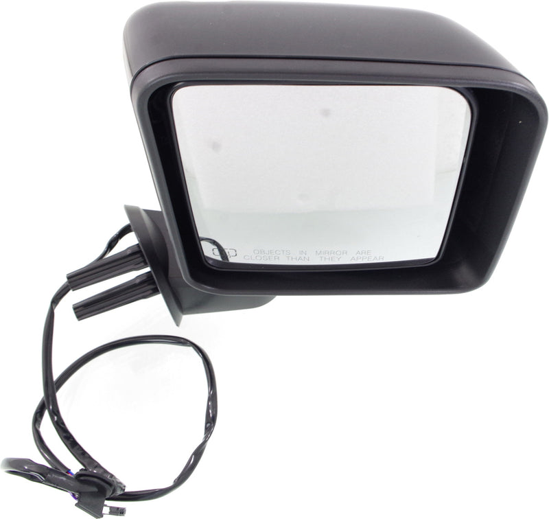 Driver and Passenger Side Mirrors, Power, Manual Folding, Heated, Textured Black, Without Signal Light, Without memory, Without Puddle Light, Without Auto-Dimming, Without Blind Spot Feature | CH1320392,CH1321392