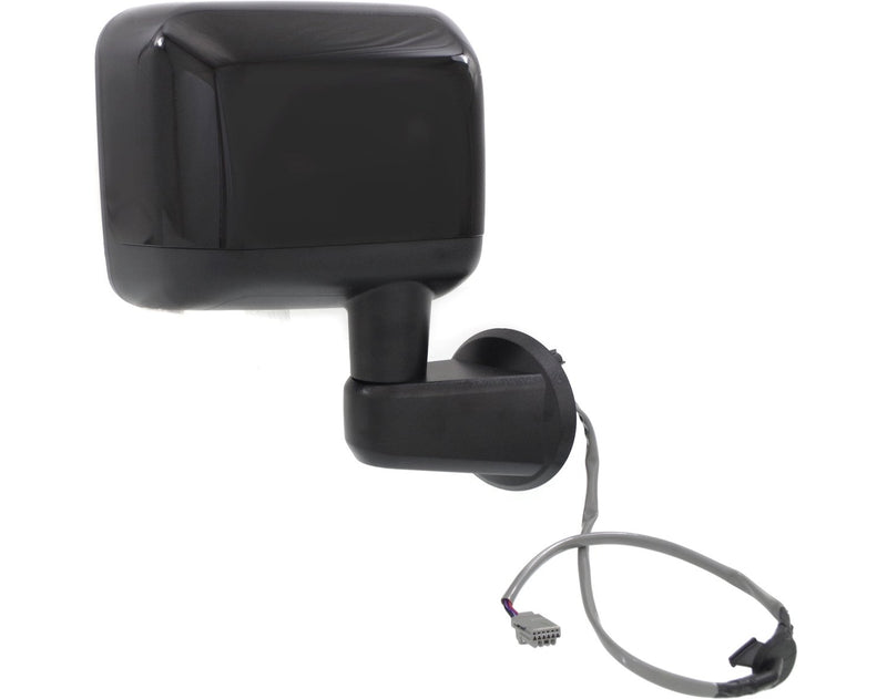 Driver and Passenger Side Mirrors, Power, Manual Folding, Heated, Textured Black, Without Signal Light, Without memory, Without Puddle Light, Without Auto-Dimming, Without Blind Spot Feature | CH1321393,CH1320393