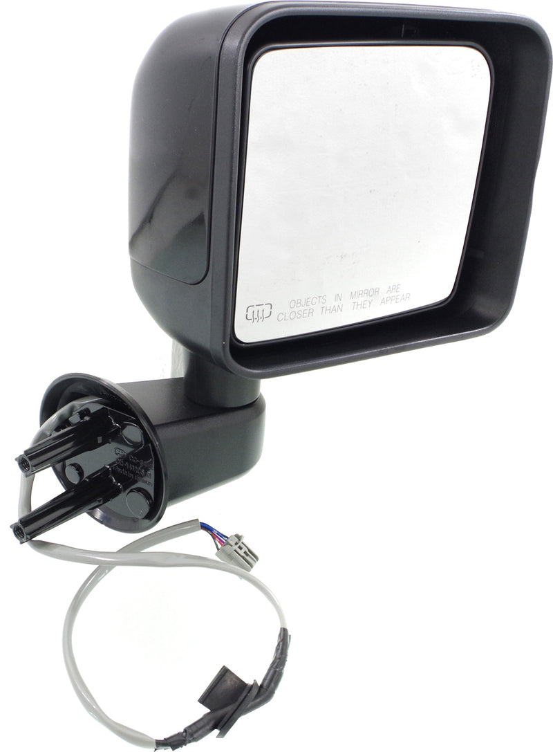 Driver and Passenger Side Mirrors, Power, Manual Folding, Heated, Textured Black, Without Signal Light, Without memory, Without Puddle Light, Without Auto-Dimming, Without Blind Spot Feature | CH1321393,CH1320393