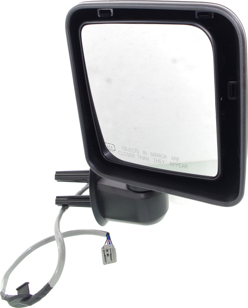 Driver and Passenger Side Mirrors, Power, Manual Folding, Heated, Textured Black, Without Signal Light, Without memory, Without Puddle Light, Without Auto-Dimming, Without Blind Spot Feature | CH1321393,CH1320393