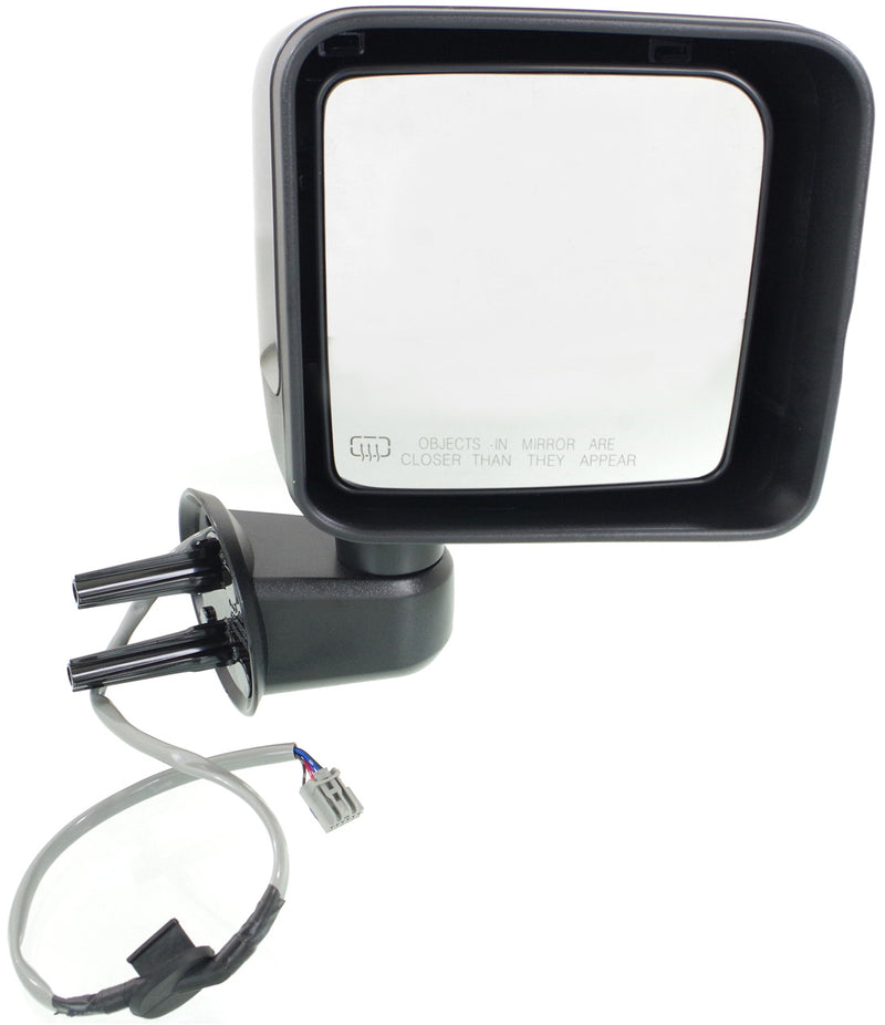 Driver and Passenger Side Mirrors, Power, Manual Folding, Heated, Textured Black, Without Signal Light, Without memory, Without Puddle Light, Without Auto-Dimming, Without Blind Spot Feature | CH1321393,CH1320393