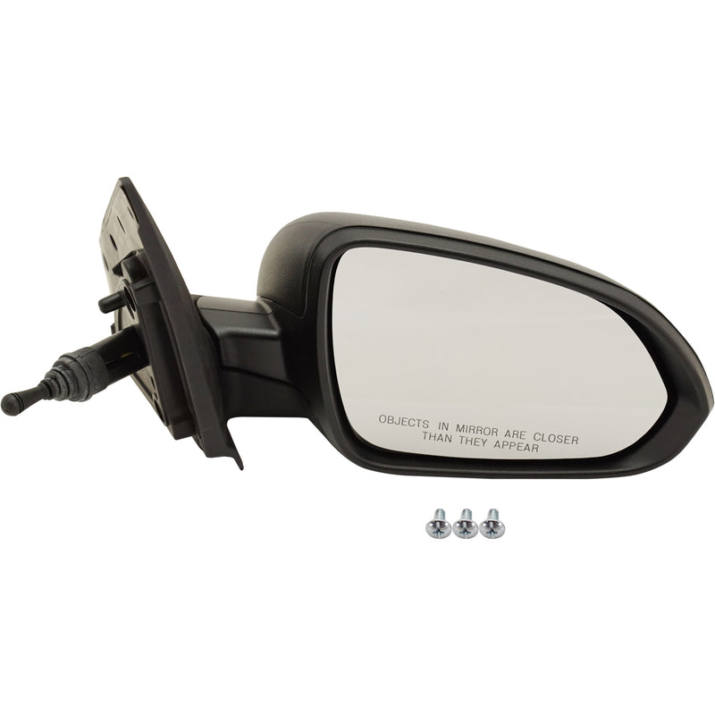 Driver and Passenger Side Mirrors, Manual Remote, Manual Folding, Non-Heated, Textured Black, Without Signal Light | KI1320217,KI1321217