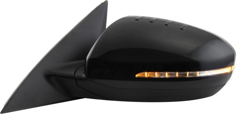 Driver and Passenger Side Mirrors, Power, Manual Folding, Heated, Paintable, In-housing Signal Light, Without memory, Without Puddle Light, Without Auto-Dimming, Without Blind Spot Feature | KI1320153,KI1320162,KI1321153,KI1321162