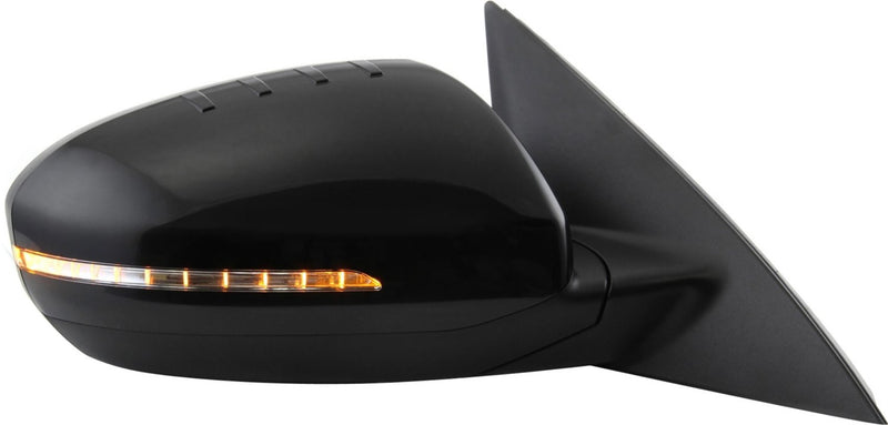 Driver and Passenger Side Mirrors, Power, Manual Folding, Heated, Paintable, In-housing Signal Light, Without memory, Without Puddle Light, Without Auto-Dimming, Without Blind Spot Feature | KI1320153,KI1320162,KI1321153,KI1321162