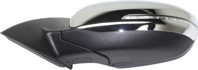 Driver and Passenger Side Non-Towing Mirrors, Power, Power Folding, Heated, Chrome, In-housing Signal Light, Without memory, Without Puddle Light, Without Auto-Dimming | KI1321169,KI1320169