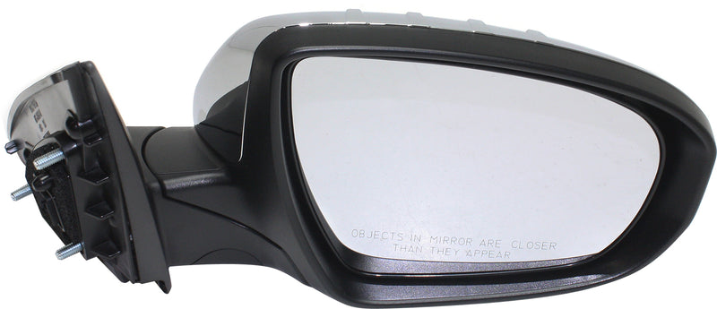 Driver and Passenger Side Non-Towing Mirrors, Power, Power Folding, Heated, Chrome, In-housing Signal Light, Without memory, Without Puddle Light, Without Auto-Dimming | KI1321169,KI1320169