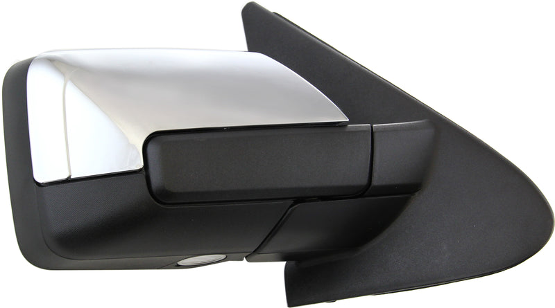 Driver and Passenger Side Mirrors, Non-Towing, Power, Power Folding, Heated, Chrome, In-housing Signal Light, With memory, With Puddle Light, Without Auto-Dimming, Without Blind Spot Feature | FO1320391,FO1320377,FO1321391,FO1321377