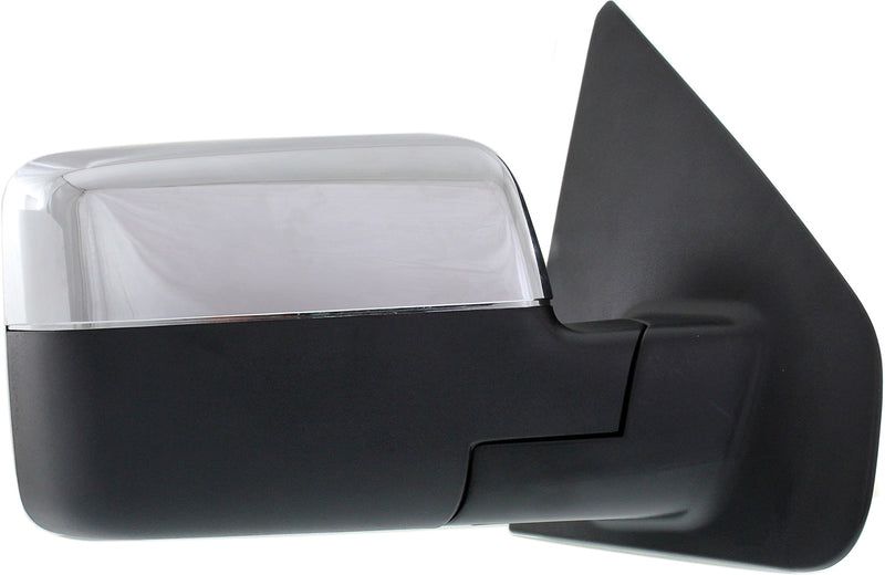 Driver and Passenger Side Mirrors, Power, Heated, Manual Folding, Chrome, Standard Type, New Body Style | FO1320332,FO1321332