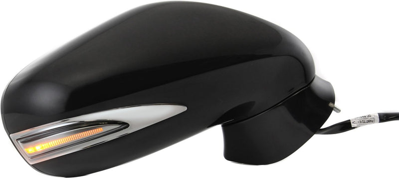 Driver and Passenger Side Non-Towing Mirrors, Power, Manual Folding, Heated, Paintable, In-housing Signal Light, Without memory, With Puddle Light, Without Auto-Dimming | LX1321111,LX1320111