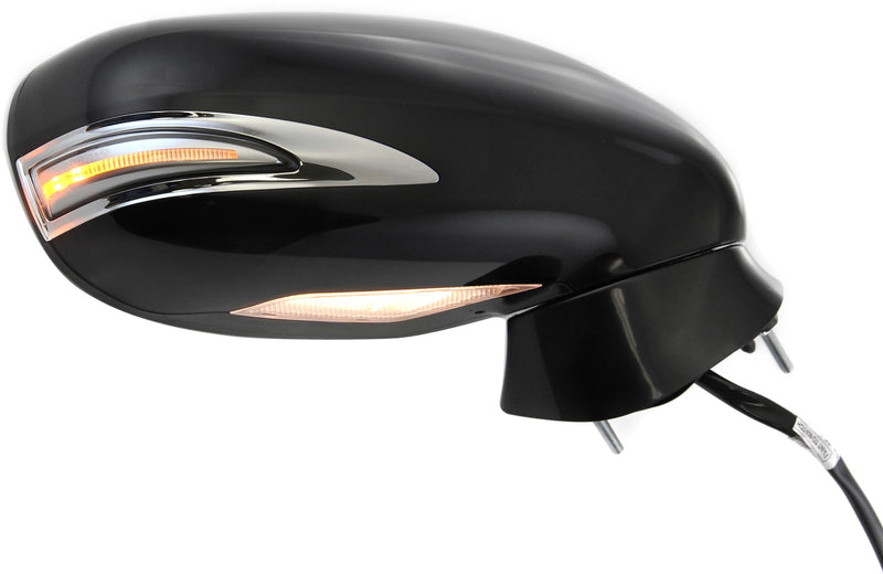 Driver and Passenger Side Non-Towing Mirrors, Power, Manual Folding, Heated, Paintable, In-housing Signal Light, Without memory, With Puddle Light, Without Auto-Dimming | LX1321111,LX1320111