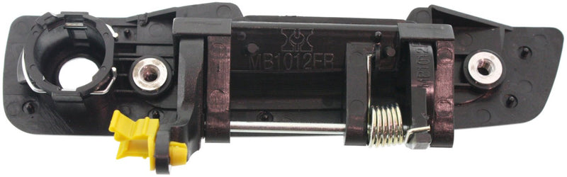 Set Of 2 - Front Driver and Passenger Side Exterior Door Handle Smooth Black With Key Hole | MI1311103,MI1310103