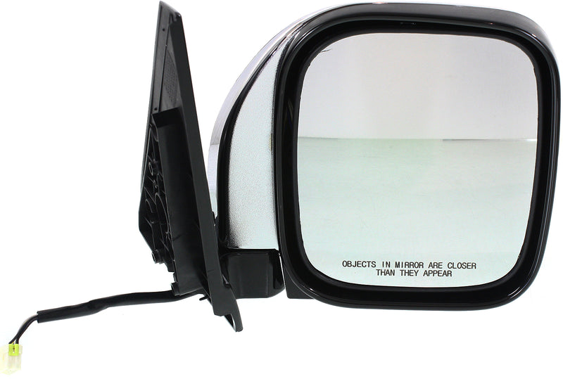 Driver and Passenger Side Mirrors, Power, Manual Folding, Heated, Chrome, Without Signal Light, Without memory, Without Puddle Light, Without Auto-Dimming, Without Blind Spot Feature | MI1321156,MI1320156