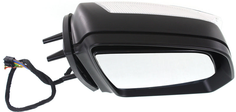 Driver and Passenger Side Mirrors, Power, Heated, Power Folding, Paintable, In-housing Signal Light, With memory, With Puddle Light, Without Auto-Dimming, Without Blind Spot Feature