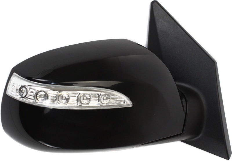 Driver and Passenger Side Mirrors, Power, Heated, Manual Folding, Paintable, In-housing Signal Light, With Memory, Without Blind Spot Feature | HY1321176,HY1320176