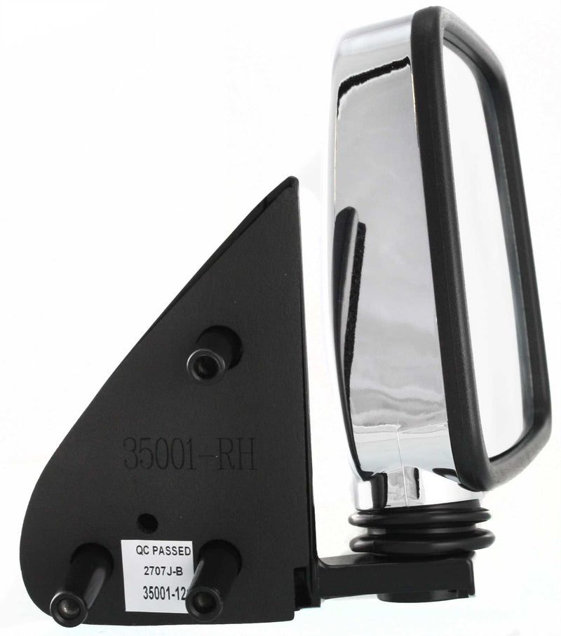 Driver and Passenger Side Mirrors, Manual Adjust, Manual Folding, Non-Heated, Chrome, Without Signal Light, Without memory, Without Puddle Light, Without Auto-Dimming, Without Blind Spot Feature | NI1320109,NI1321109