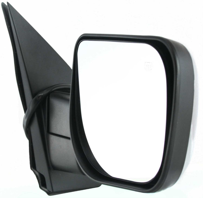 Driver and Passenger Side Mirrors, Power, Heated, Manual Folding, Chrome, without Signal Light, without Memory, without Puddle Light, Black Base | NI1320172,NI1321172
