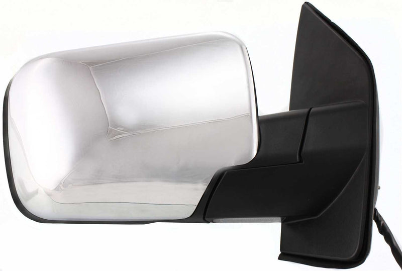 Driver And Passenger Side Mirrors Power Heated Manual Folding Chrome Without Signal Light With Memory Black Base | NI1320173,NI1321173