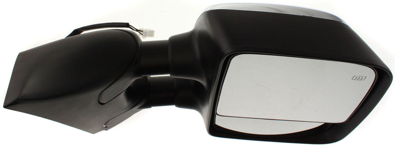 Driver and Passenger Side Towing Mirrors, Power, Heated, Manual Folding, Chrome, without Memory, Black Base | NI1320202,NI1321202