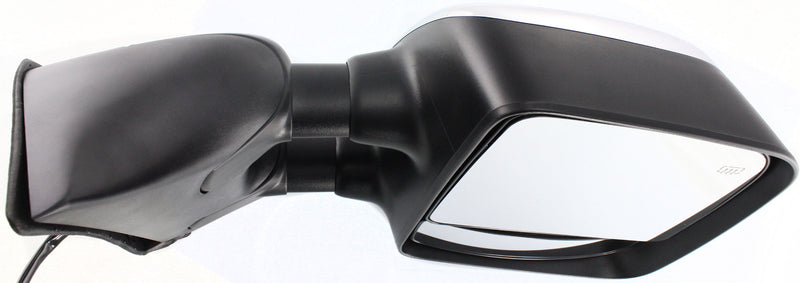 Driver and Passenger Side Towing Mirrors, Power, Heated, Manual Folding, Chrome, with Memory, Black Base, Extends 4 Inches, | NI1320204,NI1321204