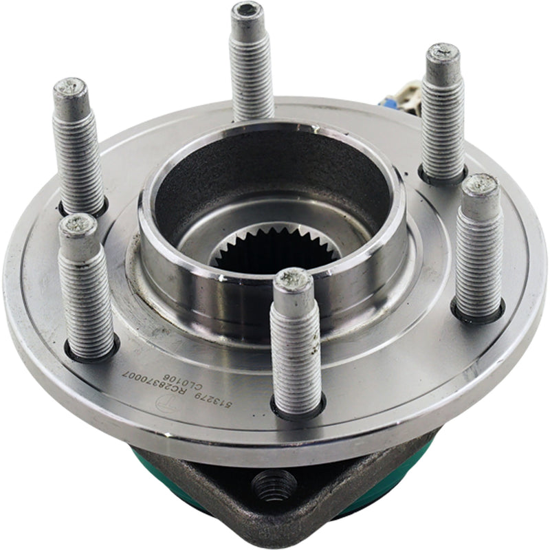 Front Driver and Passenger Side Wheel Hubs With Bearing With Sensor H/D Brakes