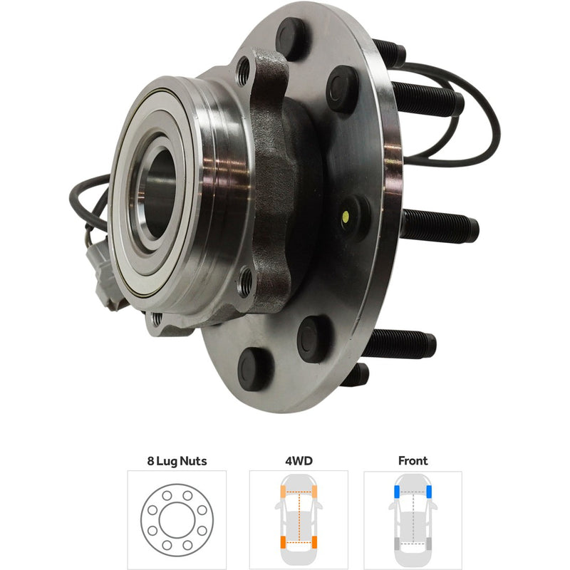 Front Driver and Passenger Side Wheel Hubs With Bearing