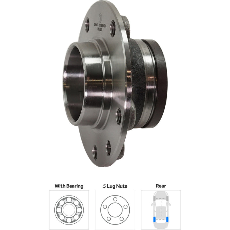 Rear Driver and Passenger Side Wheel Hubs With Bearing