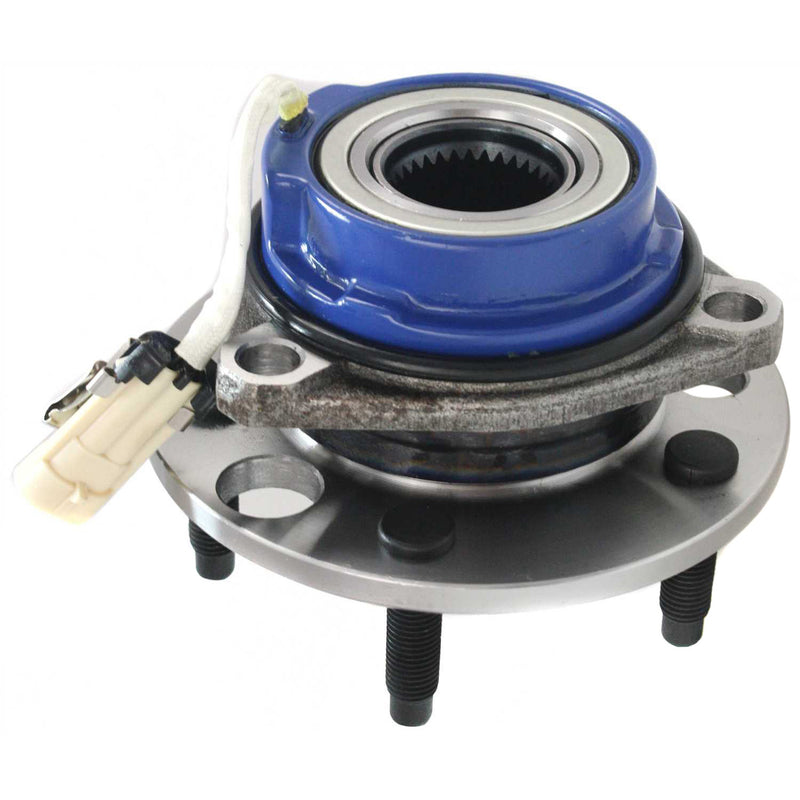 Rear Driver and Passenger Side Wheel Hubs With Bearing With Sensor Front Wheel Drive Non-Threaded Flange Mounting Holes
