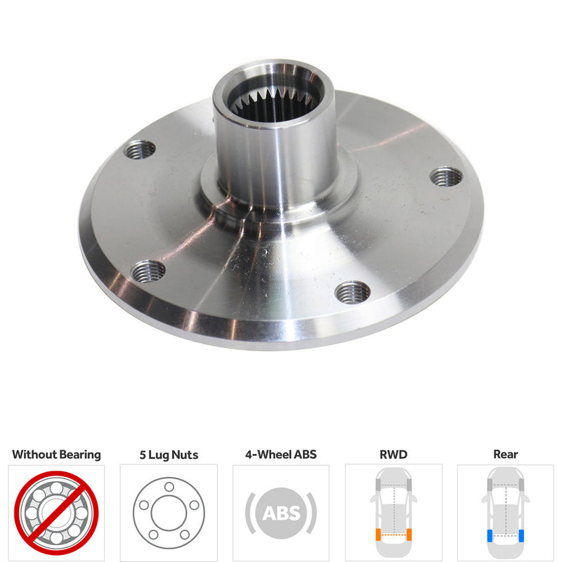 Rear Driver and Passenger Side Wheel Hubs w/o Bearing