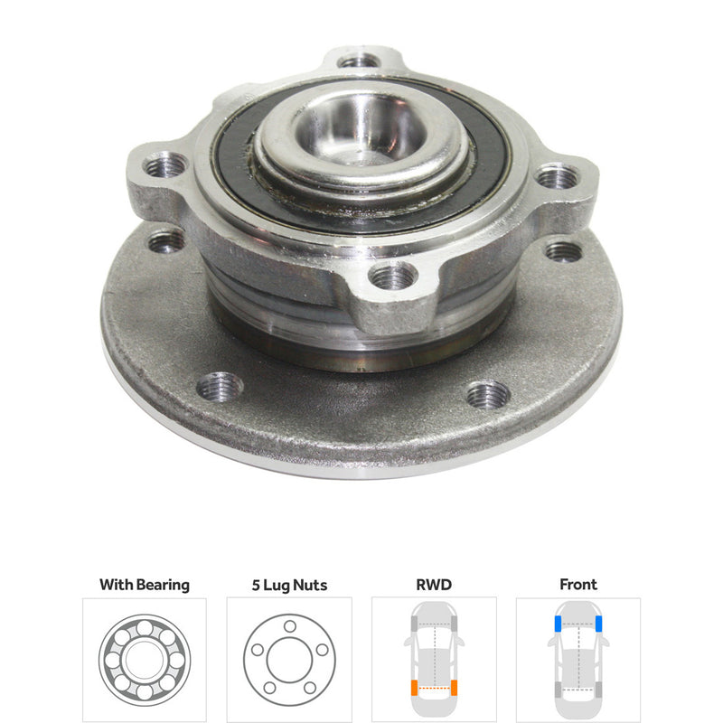 Front Driver and Passenger Side Wheel Hubs With Bearing