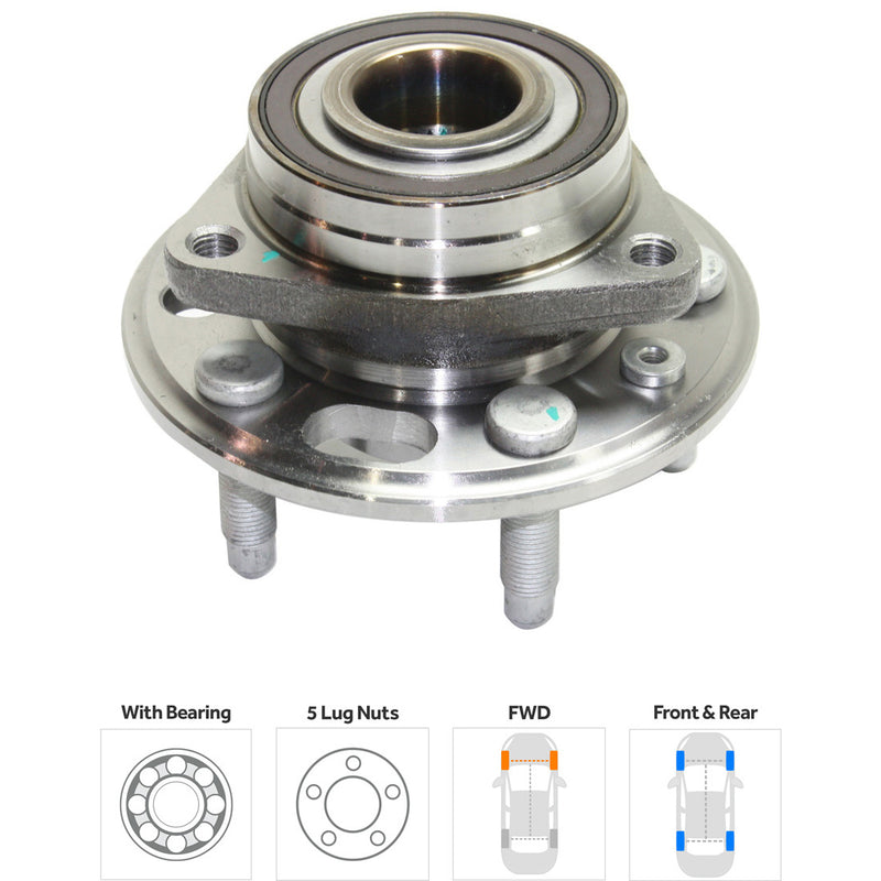 Wheel Hubs With Bearing 5 x 4.71 in. Bolt Pattern Set of 4
