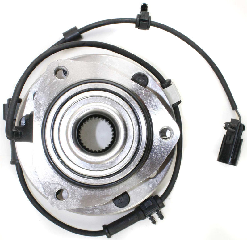 Front Driver and Passenger Side Wheel Hub With Bearing With Sensor