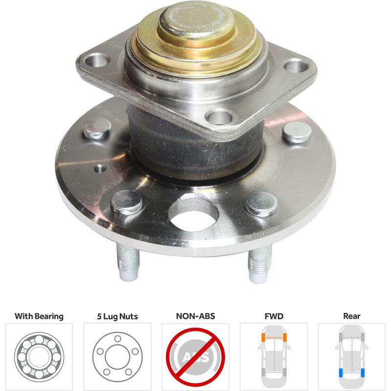 Rear Driver and Passenger Side Wheel Hubs With Bearing