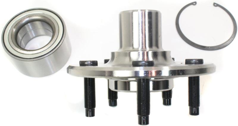 Front and Rear Driver and Passenger Side Wheel Hubs With Bearing With Sensor