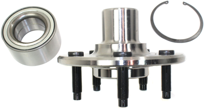 Front and Rear Driver and Passenger Side Wheel Hubs With Bearing With Sensor