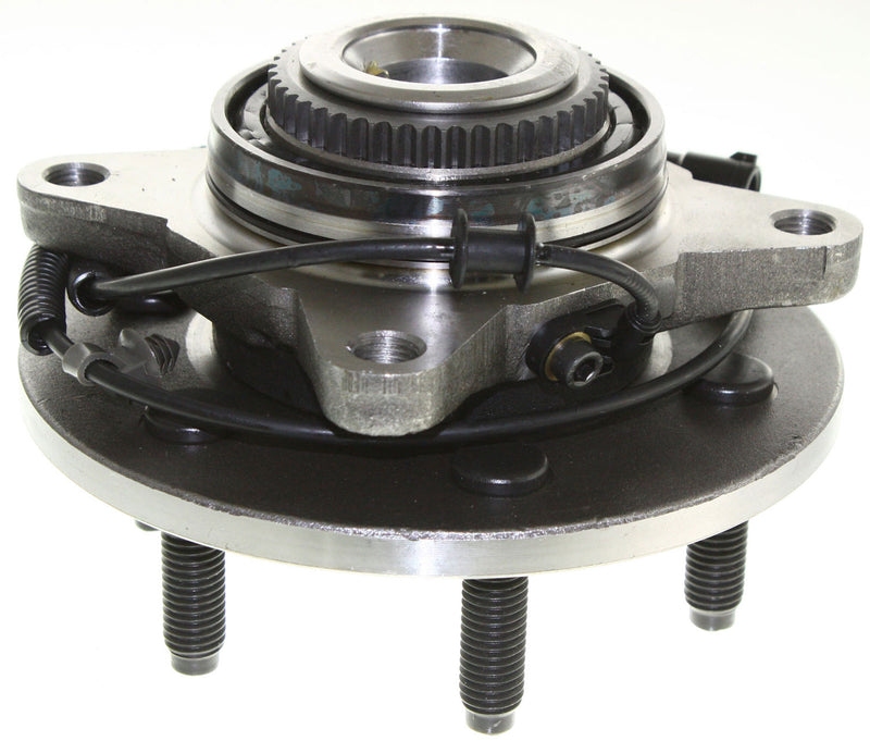Front Driver and Passenger Side Wheel Hubs with Bearing with 6 Stud Hub