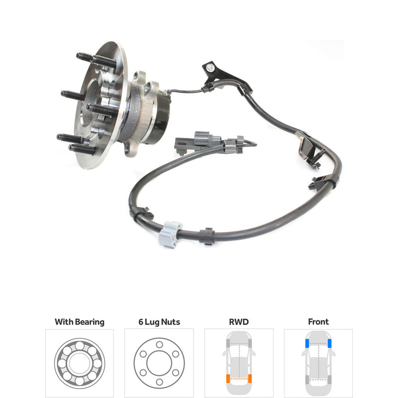 Front Driver and Passenger Side Wheel Hubs With Bearing Rear Wheel Drive Z85 Sport Suspension