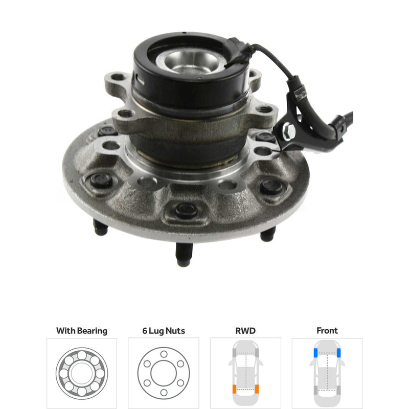 Front Driver and Passenger Side Wheel Hubs With Bearing Rear Wheel Drive Z85 Sport Suspension