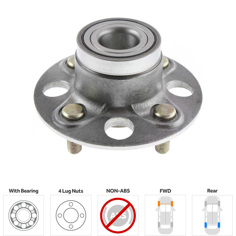 Wheel Hubs Front - Without Bearing; Rear - With Bearing Non-Abs