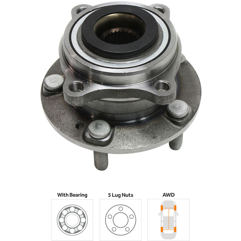 Wheel Hubs With Bearing (Front Driver and Passenger Side Front Wheel Drive)/(Front or Rear Driver and Passenger Side All Wheel Drive)