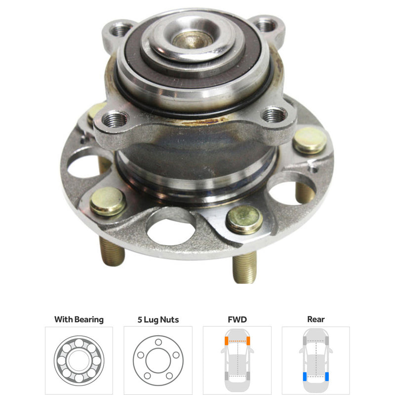 Rear Driver and Passenger Side Wheel Hubs With Bearing
