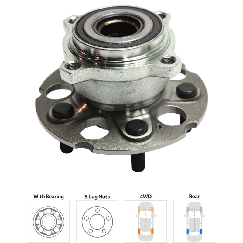 Rear Driver and Passenger Side Wheel Hubs With Bearing