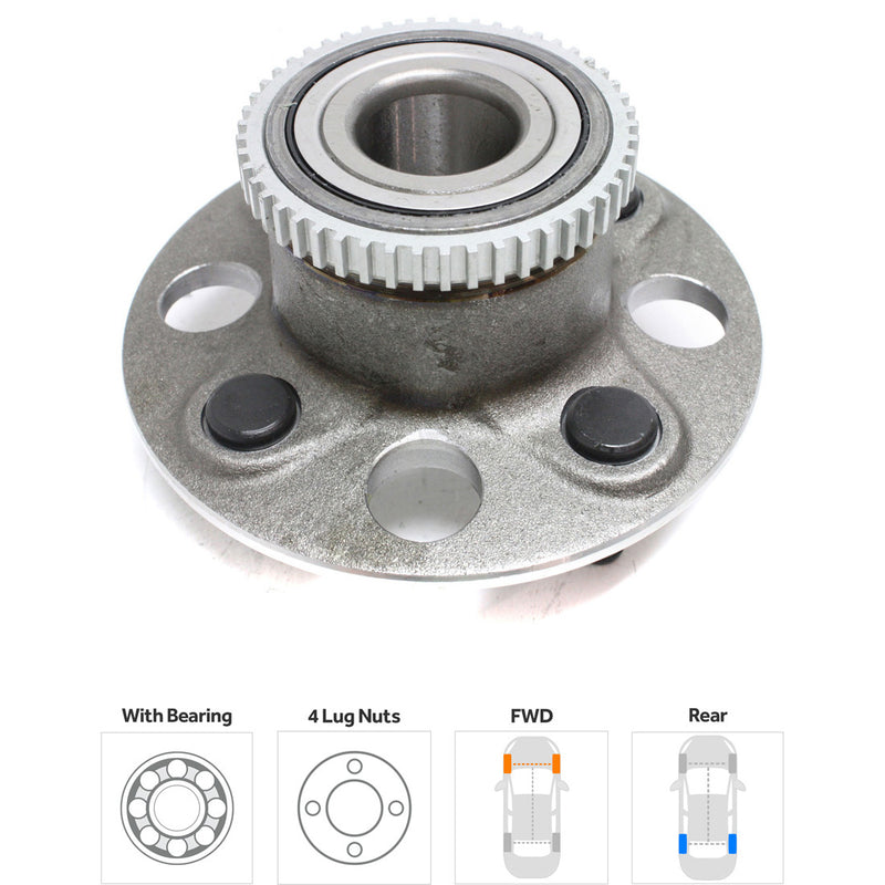 Rear Driver and Passenger Side Wheel Hubs With Bearing