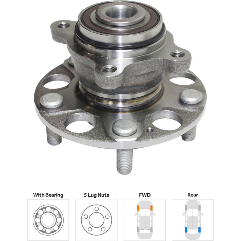 Rear Driver and Passenger Side Wheel Hubs With Bearing