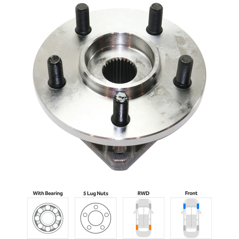 Set Of 2 - Front Wheel Hubs With Bearing