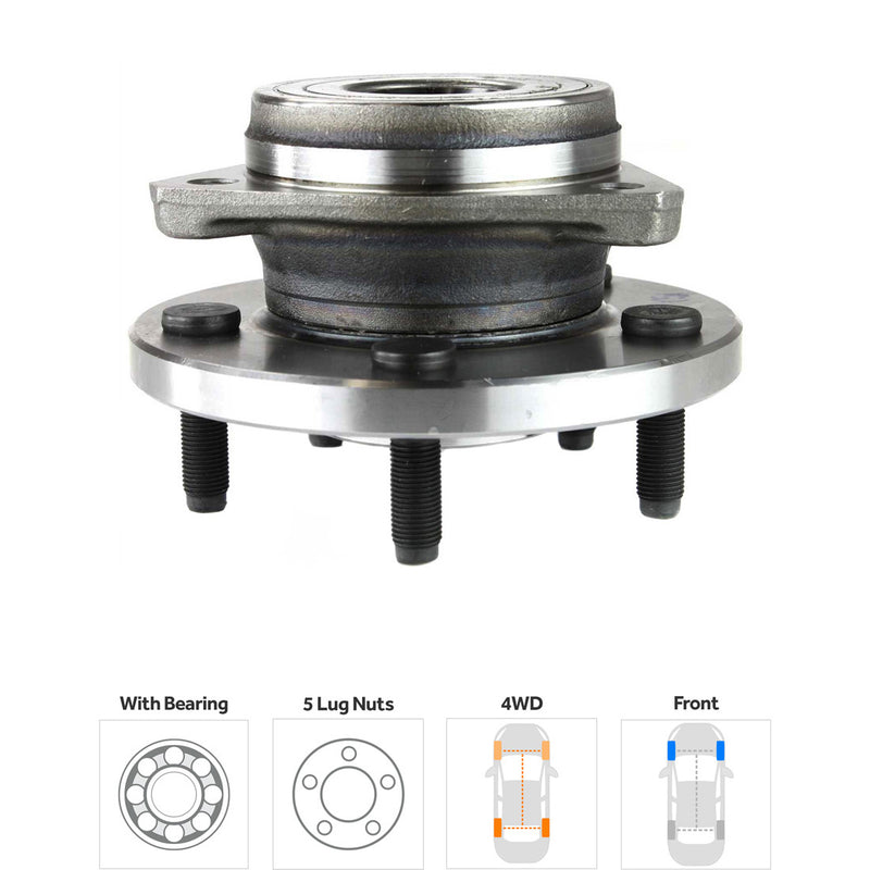 Set Of 2 - Front Wheel Hubs With Bearing