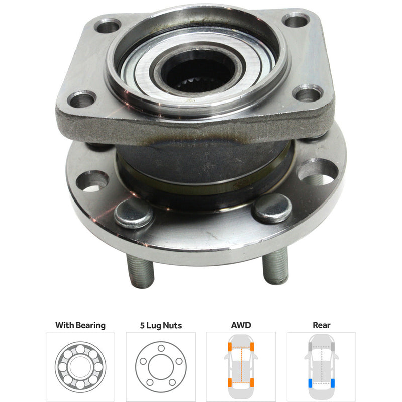 Set Of 2 - Rear Wheel Hubs With Bearing