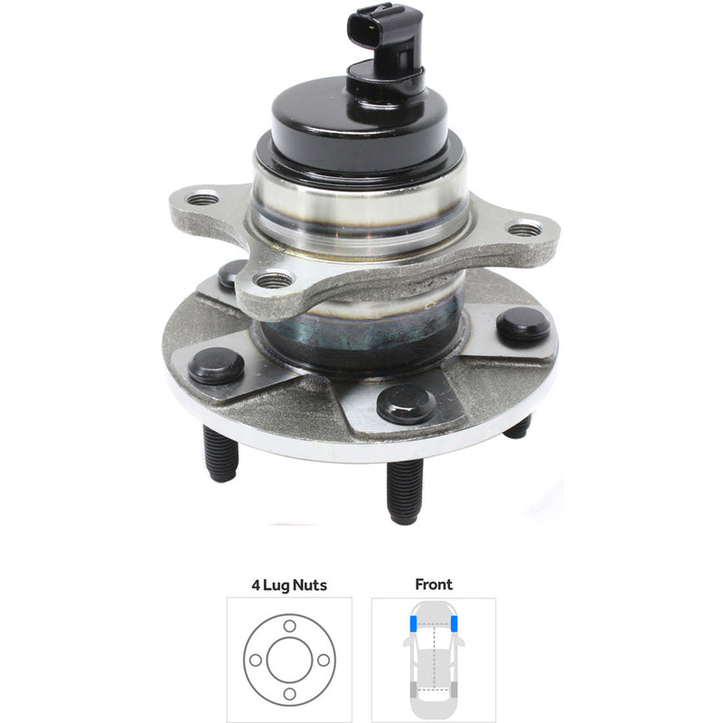 Set Of 2 - Front Wheel Hubs With Bearing With Sensor