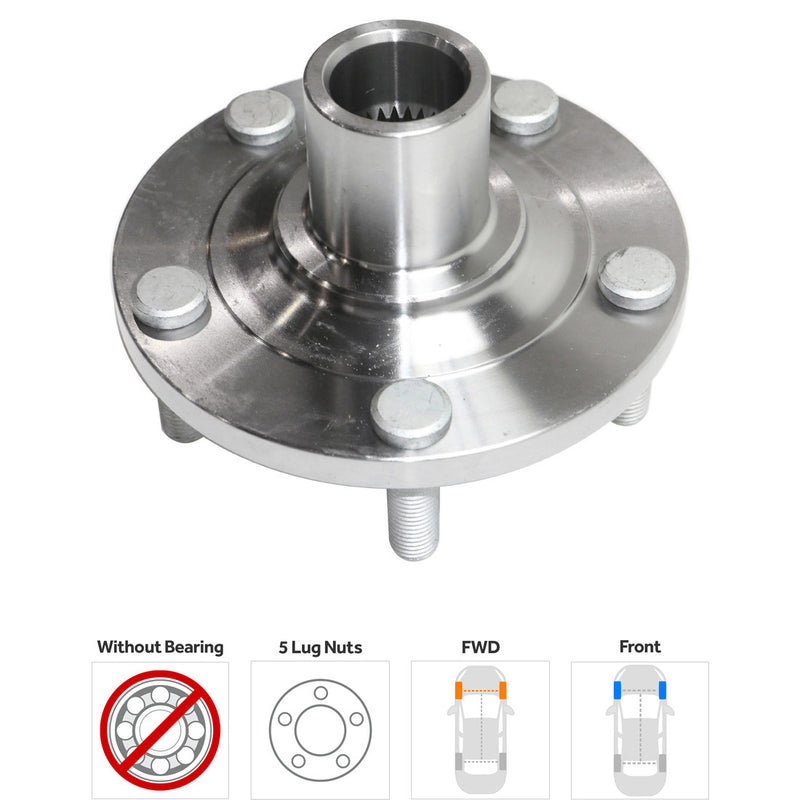 Set Of 2 - Front Wheel Hubs Without Bearing