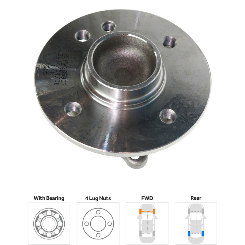 Set Of 2 - Rear Wheel Hubs With Bearing Front Wheel Drive